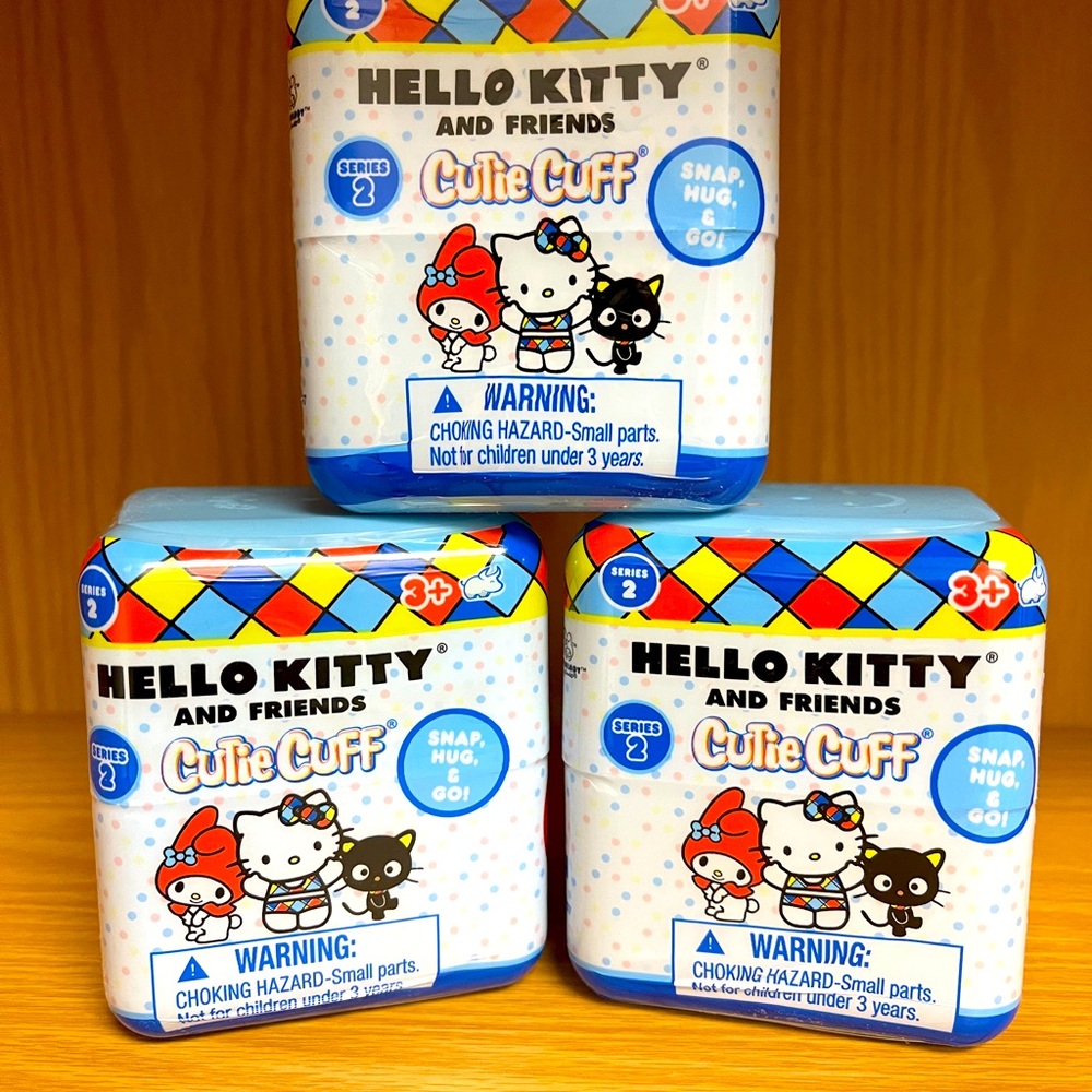 3 New Hello Kitty Cutie Cuffs Series 2